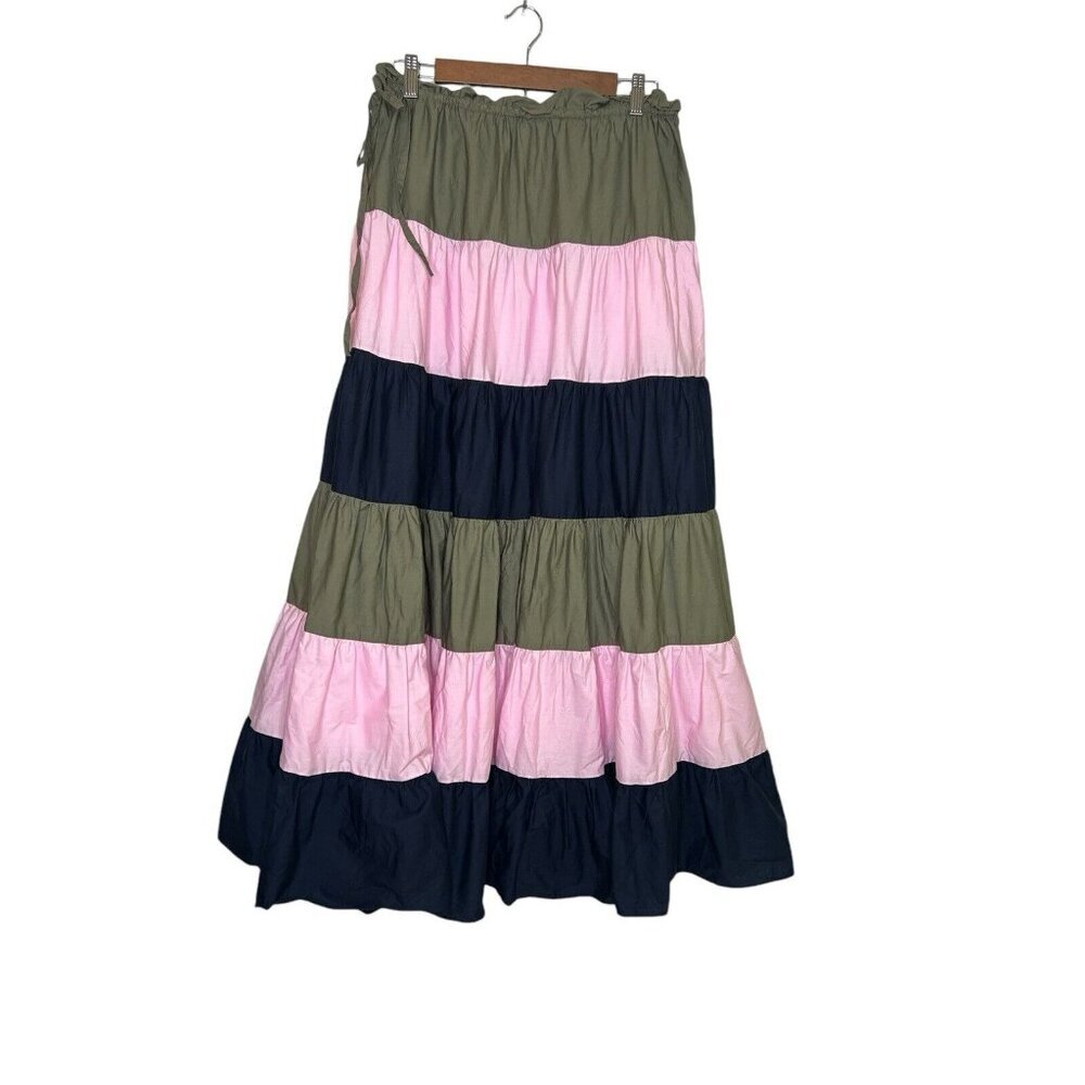 Anthropologie Hutch Penelope Tiered Maxi Skirt Large Boho Prairie Cottagecore - Picture 4 of 12